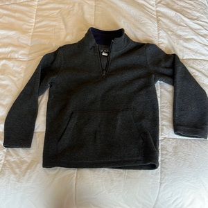 Grey fleece Childs sipper sweater/ mid layer